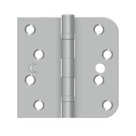 DELTANA 4 x 4 x 5/8 x SQ Hinge, Handed, Ball Bearing, Security in Brushed Stainless PR SS44058B32DRH-S